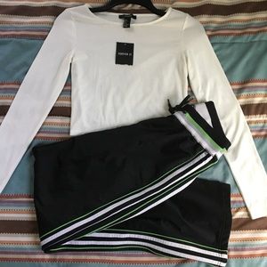 Thin white midriff long-sleeve forever 21 shirt